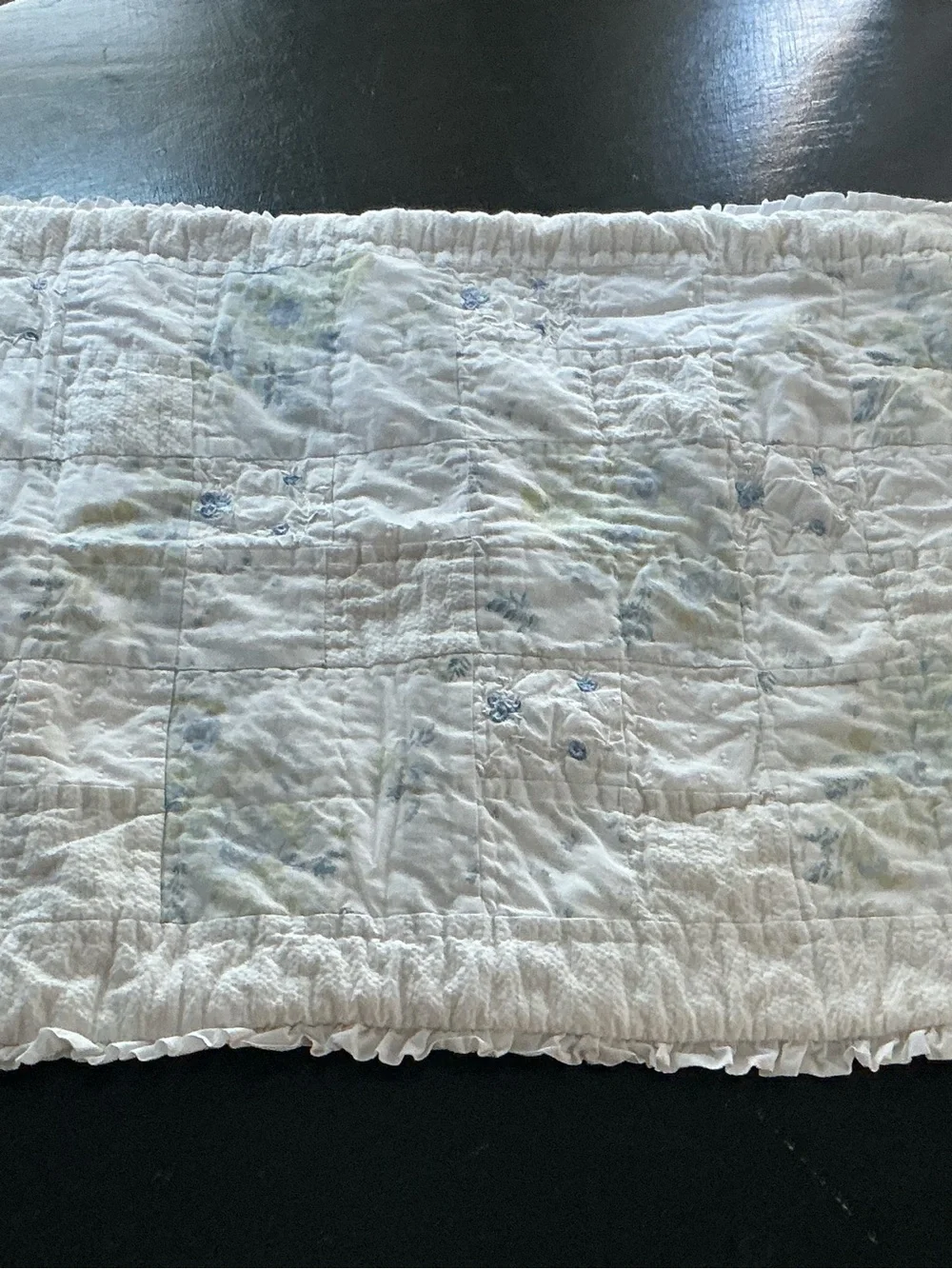 EUC Simply Shabby Chic Ruffled Pillow Sham